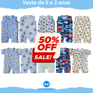 Macacão Bebê Menino Curto Verão – Leve e Fresquinho P ao 3 Anos Promoção