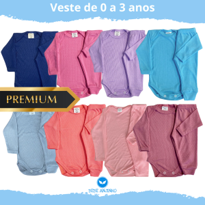 Conjunto Body Canelado Cores Menina – RN ao 3 Anos Promoção (v2)