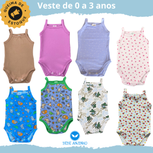 Body Regatinha Bebê Verao Estampado – Tamanhos P ao 3 Promocao (v1)