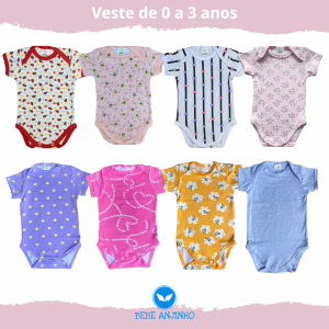 Body Estampado Bebê Menina - RN ao 3