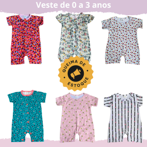 Macacão Bebê Menina Curto Verão – Leve e Fresquinho P ao 3 Anos Promoção (v1)