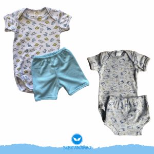 Conjunto Body e Short Bebe Canelados Verao - RN ao GG