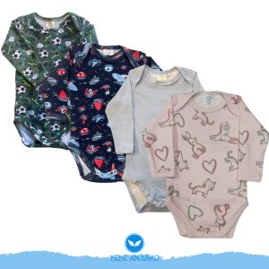 Body Estampado e Liso Bebe - RN ao 1