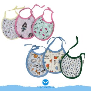 Kit de Babador bebê - Tamanho Unico