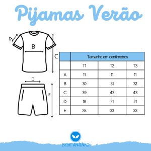 Conjunto Pijama Menino Verão – Manga Curta P ao 3 Anos Promoção (v1)