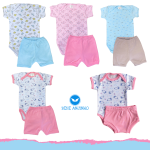 Conjunto Body e Short Bebe Canelado Verao - RN ao GG