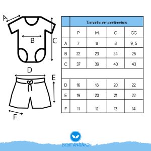 Conjunto Body e Short Bebe Canelado Verao - RN ao GG