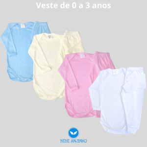 Conjunto Body Canelado Baby - RN ao 3 Anos